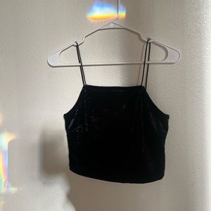 Black Velvet Tank Top Size XS